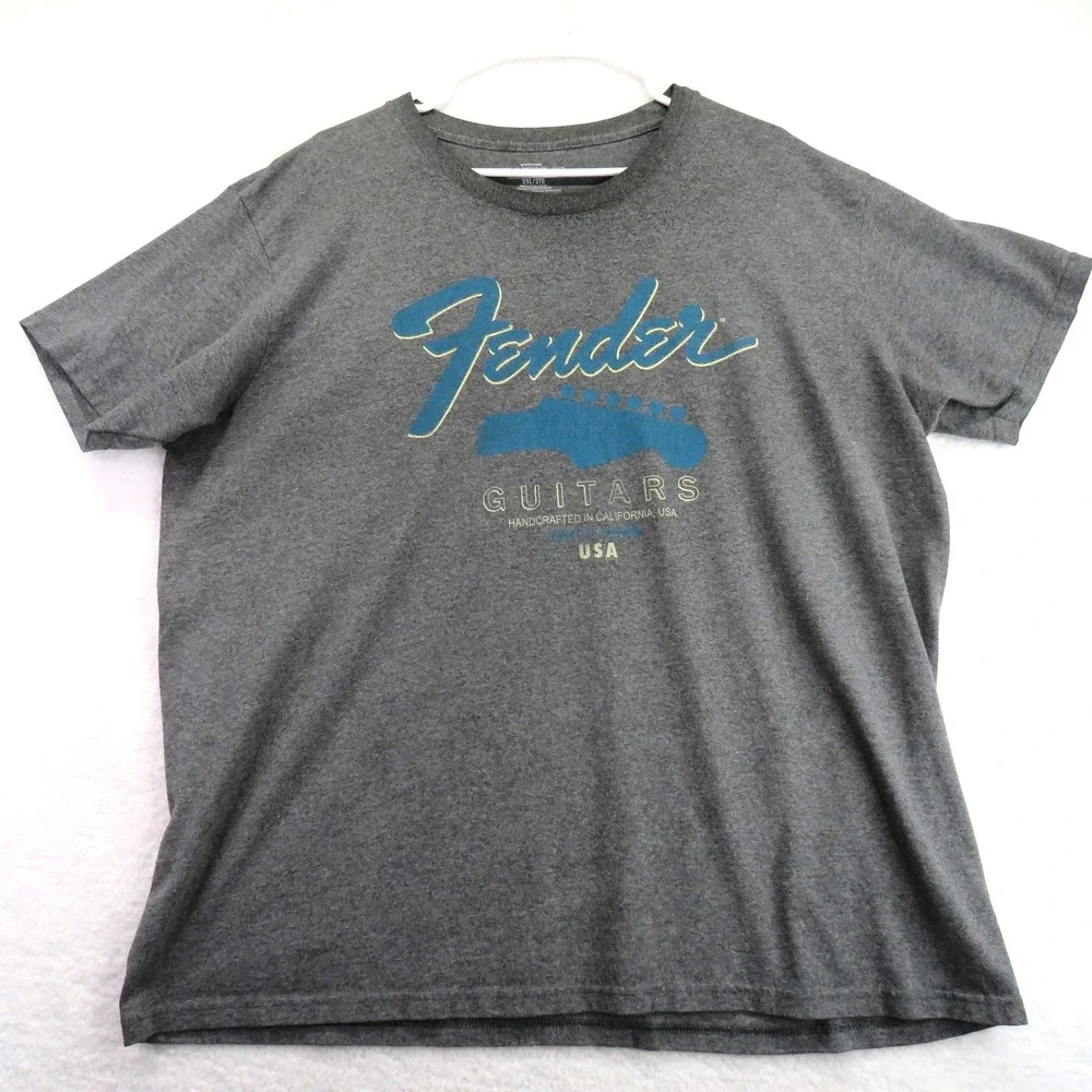 Fender Guitars Shirt Mens 2XL‎ Graphic Tee California USA Music Vintage Style